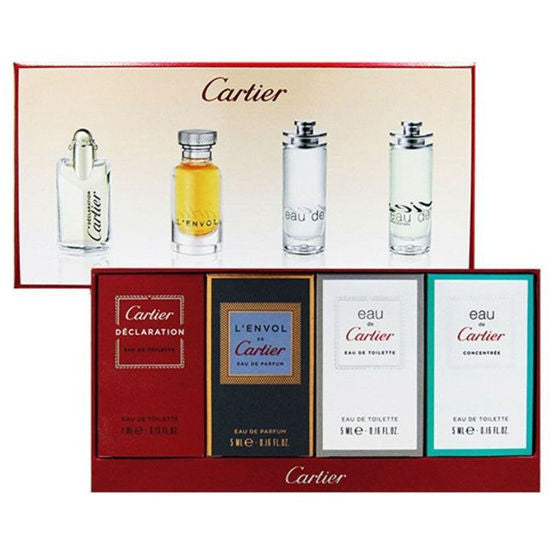 CARTIER (DECLARATION EDT4+DECLARATION  PERFUME 4+L'ENVOL EDP5+EAU DE CARTIER EDT5) (U+M) MINI SET