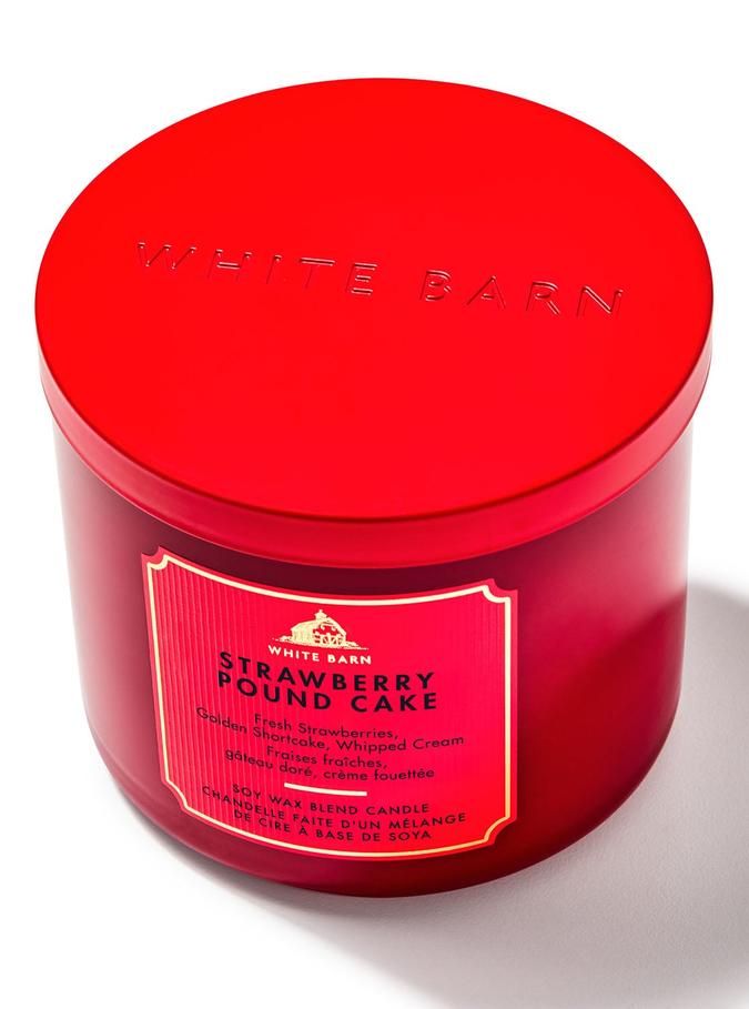 Bath & Body Works Strawberry Pound Cake Scented Candle 411gm