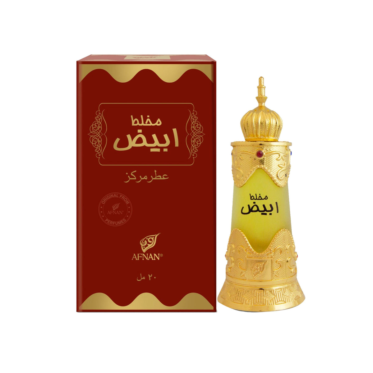 Afnan Mukhallat Abiyadh Concentrated Perfume Oil For Unisex, 20 ml