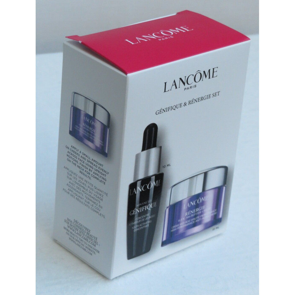 Lancome  Set Advanced Genifique 10ml25 + Renergie High Performance Anti-aging Cream 15ml For Women