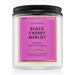 Bath & Body Works White Barn Black Cherry Merlot Scented Candle 198G