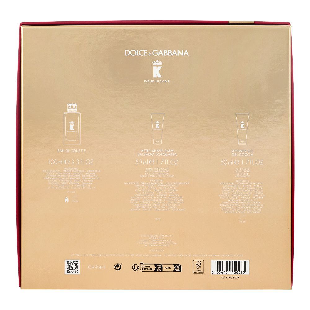 Dolce & Gabbana K Pour Homme EDT Gift Set For Men