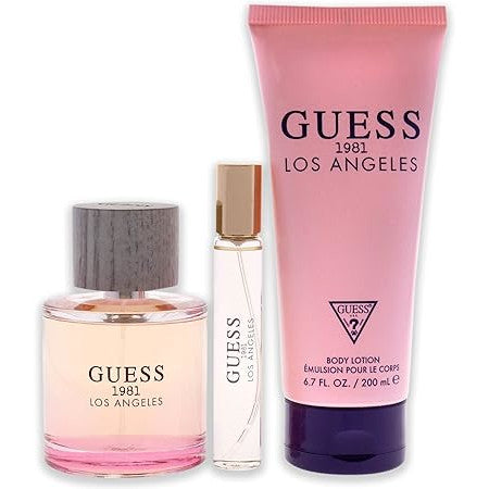 Guess 1981 Los Angeles  EDT  100ml+15ml Travel Spray +200ml Body Lotion  Set For Women