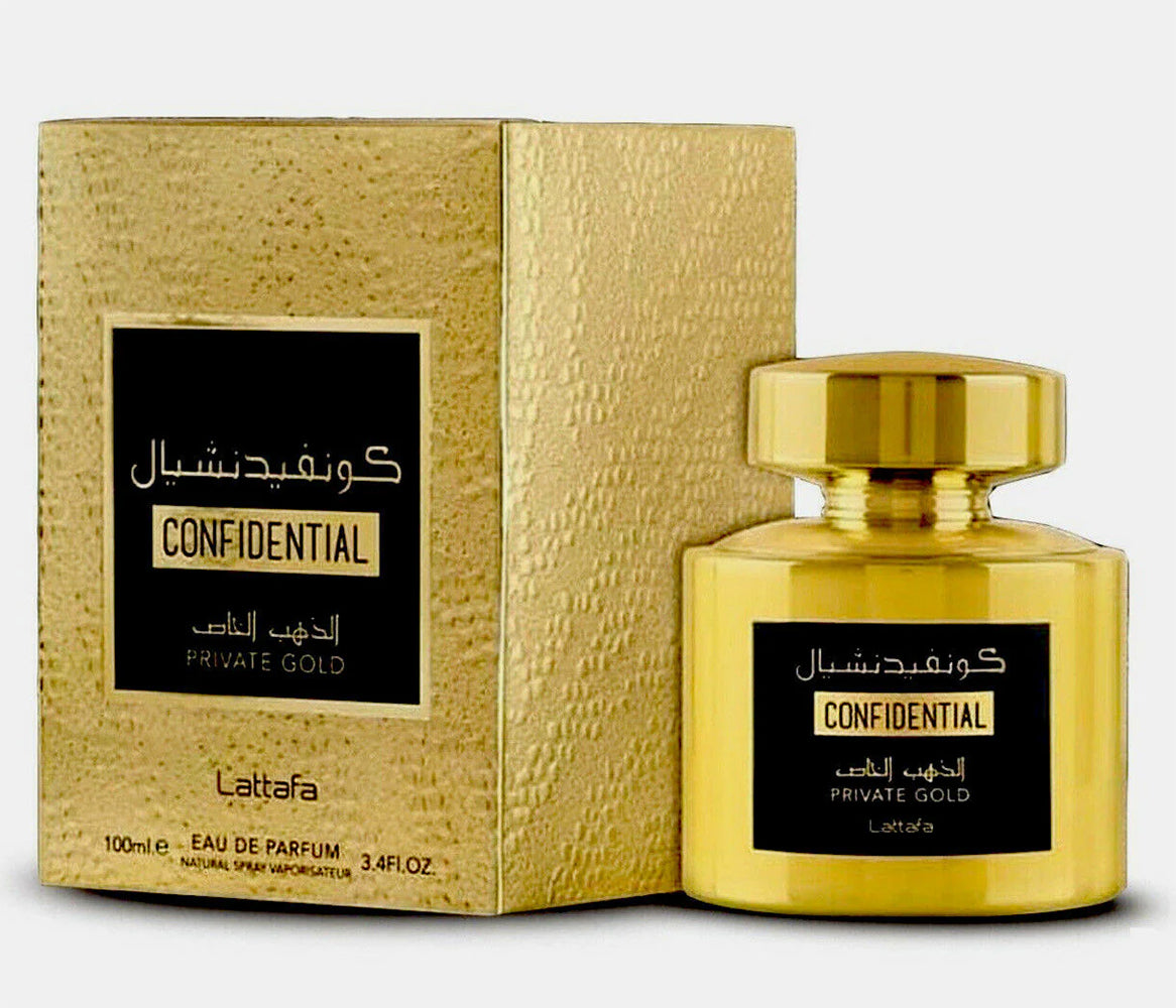 Lattafa Confidential Private Gold EDP 100ml – Unisex Fragrance