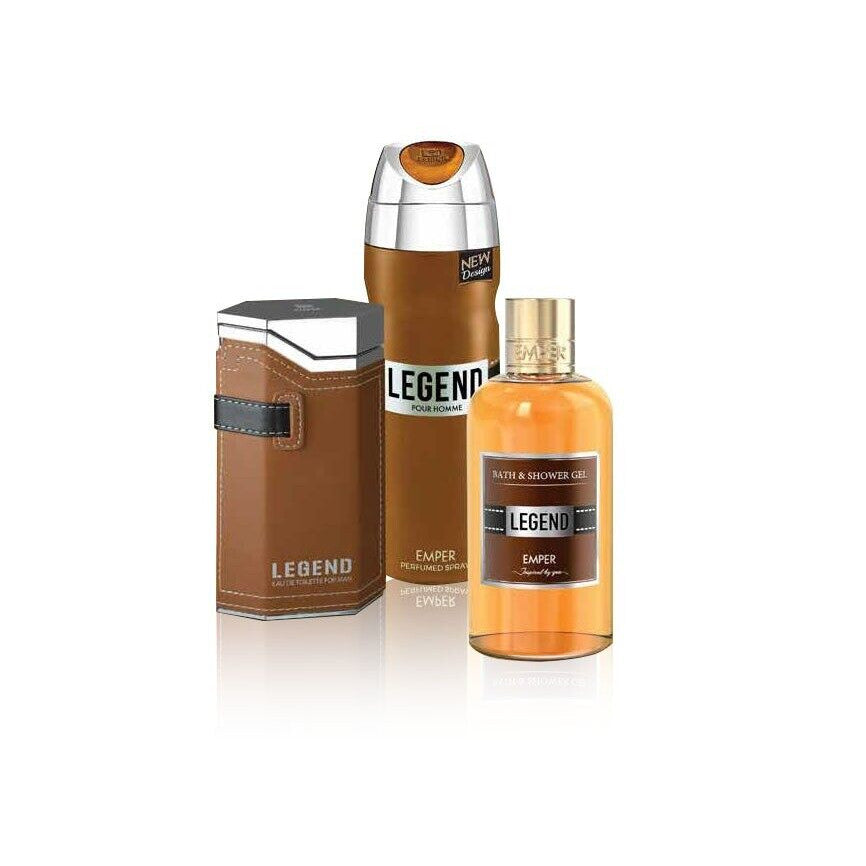 Emper Legend  EDT 100ml+250 Shower Gel +200 Deo Set For Men
