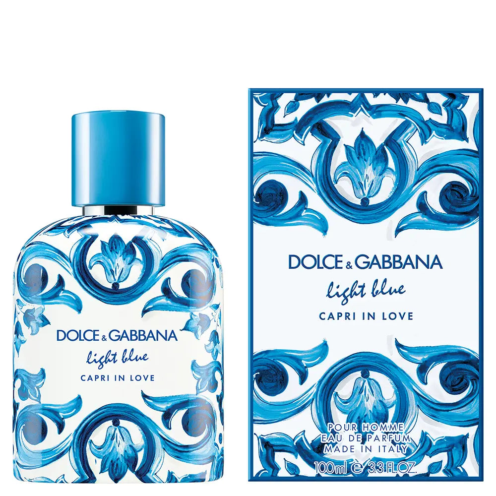 Dolce & Gabbana Light Blue Capri In Love Pour Homme Eau De Parfum For Men - Woody Aromatic Perfume 100ml
