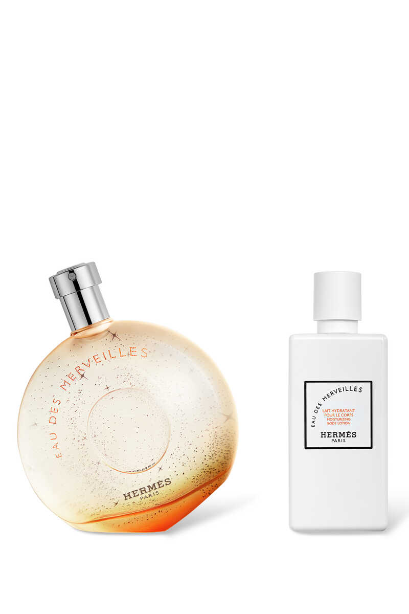 HERMES EAU DES MERVEILLES FOR WOMEN SET EDT 100 ml + MOISTURIZING BODY LOTION 80 ml