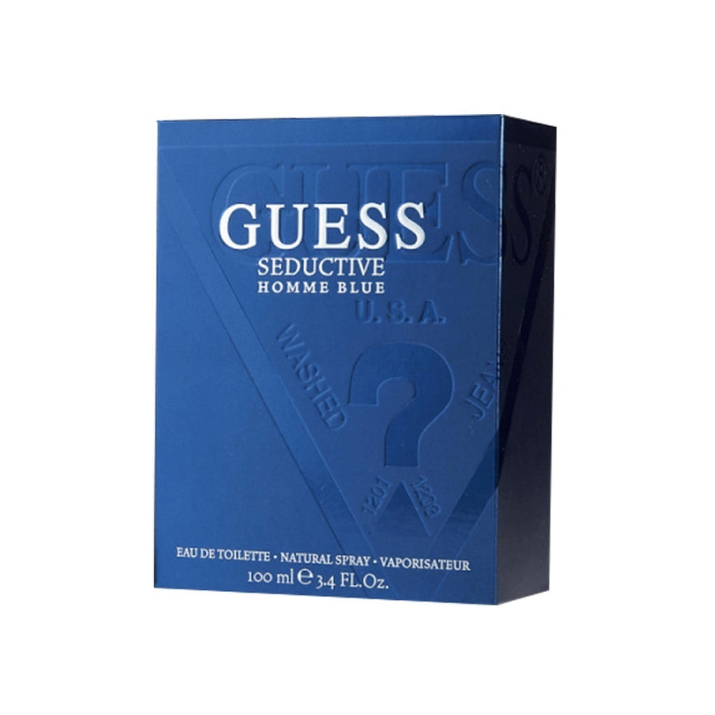 Guess Seductive Homme Blue Eau De Toilette For Men - Woody Aquatic Perfume 100ml