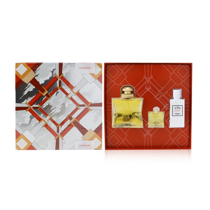 HERMES 24 FAUBOURG FOR WOMEN SET EDP 50 ml + EDP 7.5 ml + MOISTURIZING  BODY LOTION 40 ml