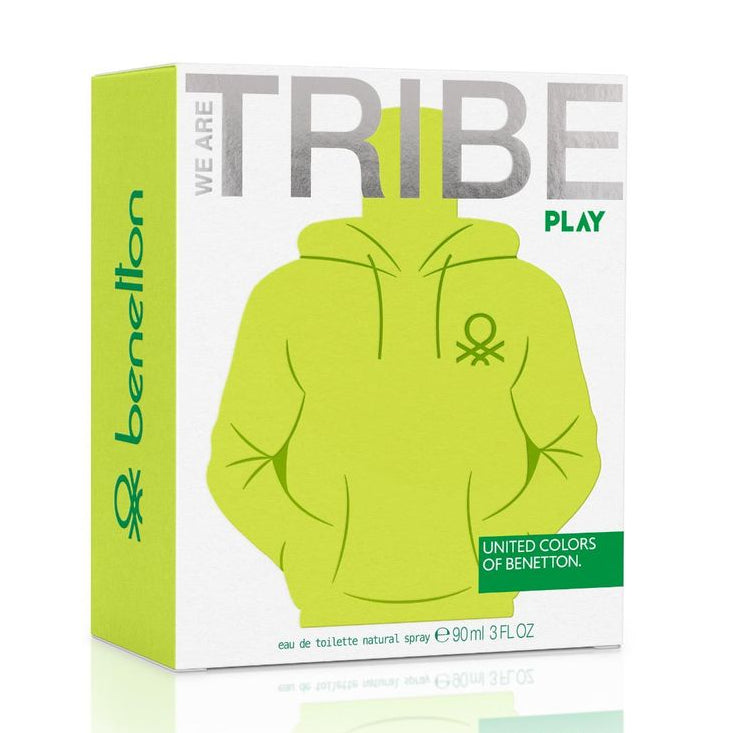 Benetton We Are Tribe Play Eau De Toilette For Men - Aromatic Fougere Perfume 90ml