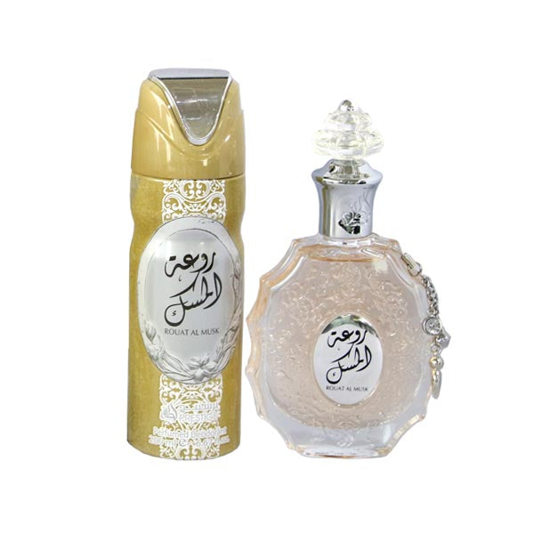 Lattafa Rouat Al Musk Giftset Perfume For Men, EDP, 100ml + Deo 200ml