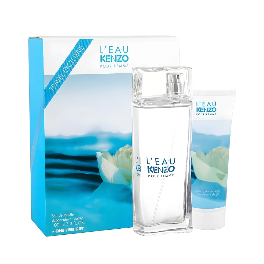 Kenzo L'eau Kenzo Pour Femme For Women Set EDT 100ml + Moisturizing Body Gel 75ml (Travel Exclusive)