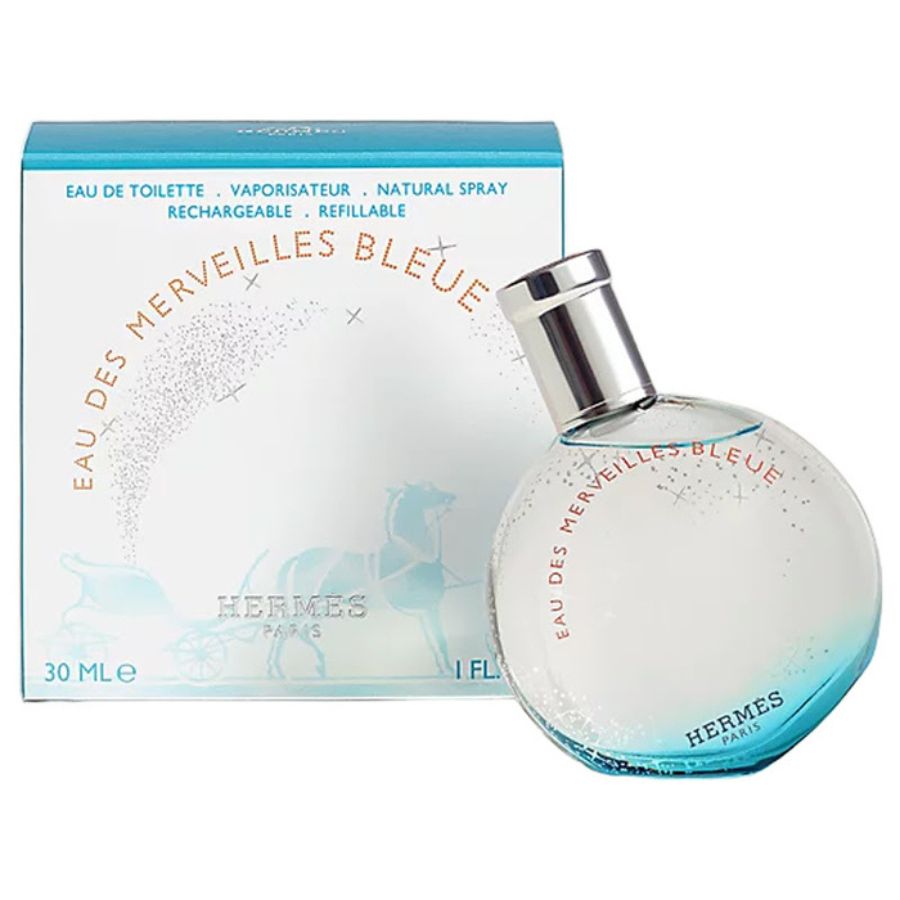 Hermes Eau Des Merveilles Bleue For Women EDT 30ml Travel Spray Refillable