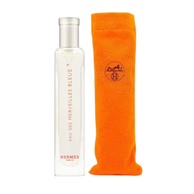 Hermes Eau Des Merveilles Bleue For Women Mini Spray EDT 15ml With Pouch