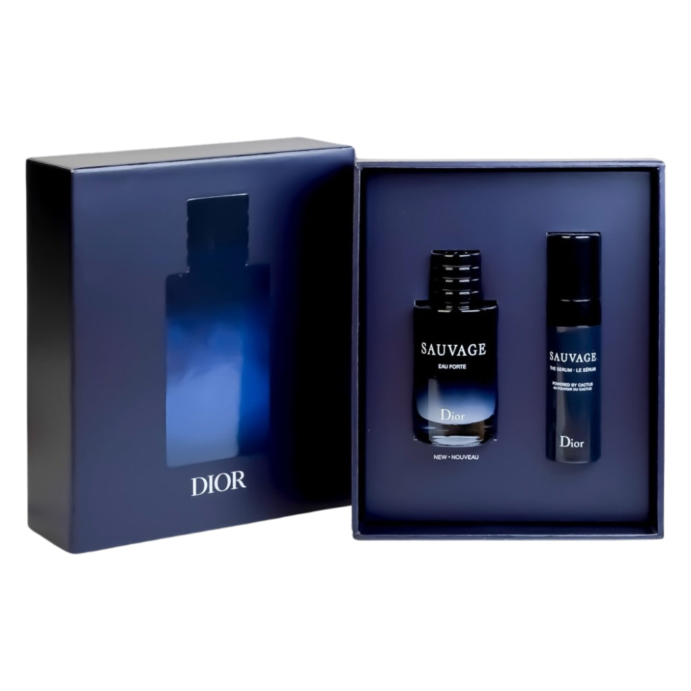 Christian Dior Sauvage Eau Forte For Men Mini Set Parfum Water-Based 10ml + The Serum 5ml