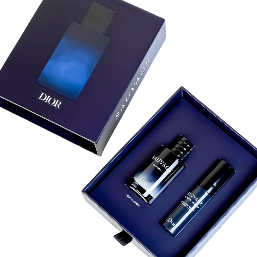 Christian Dior Sauvage Eau Forte For Men Mini Set Parfum Water-Based 10ml + The Serum 5ml
