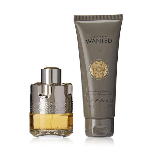Azzaro Wanted Gift Set For Men 50ml EDT + 100ml Body & Hair Shampoo