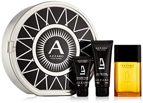 Azzaro Pour Homme Gift Set For Men 100ml EDT + 50ml Shaving Balm + 100ml Body & Hair Shampo