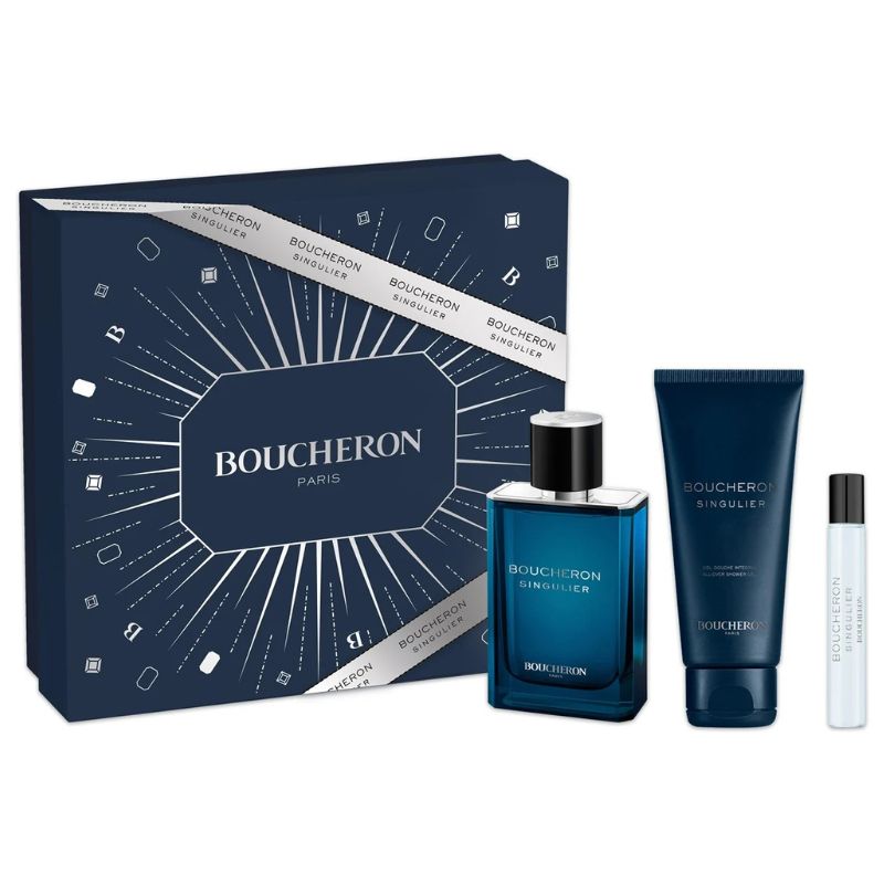 Boucheron Singulier Pour Homme For Men Set EDP 100ml + EDP 7.5 ml + All Over Shower Gel 100ml