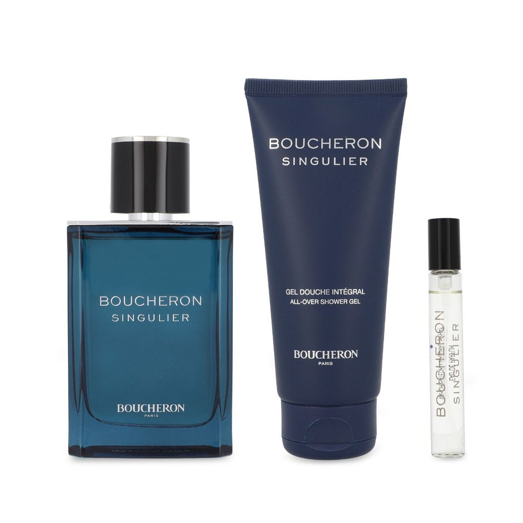 Boucheron Singulier Pour Homme For Men Set EDP 100ml + EDP 7.5 ml + All Over Shower Gel 100ml