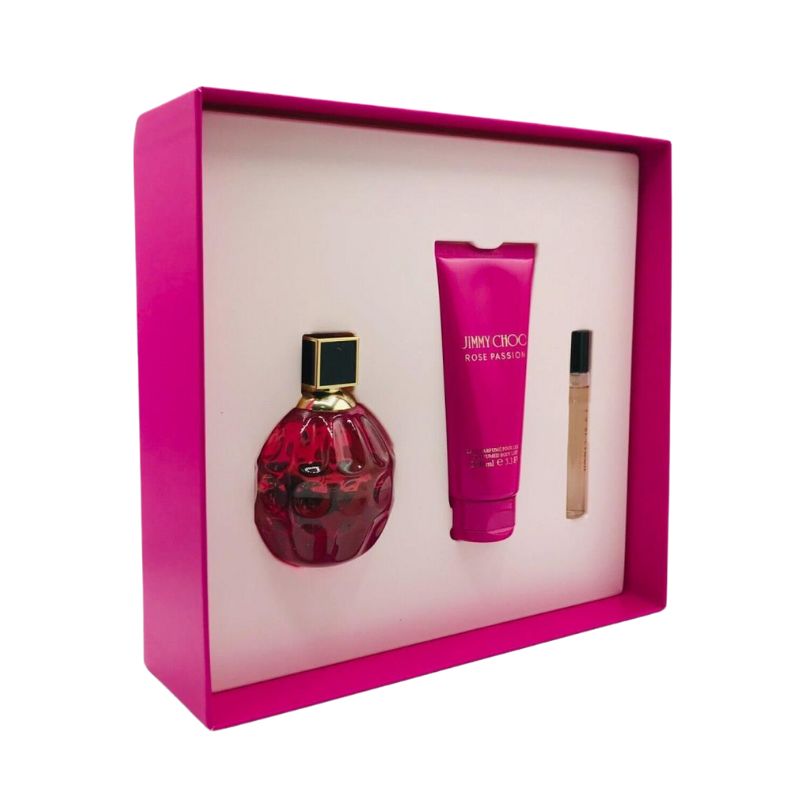 Jimmy Choo Rose Passion For Women Set EDP 100ml + EDP 7.5ml + Perfumed Body Lotion 100ml