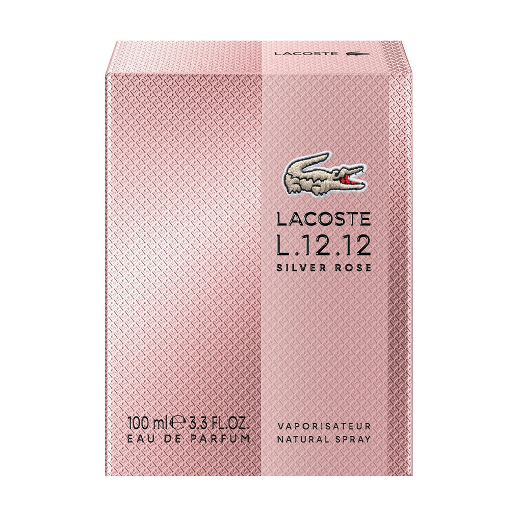 Lacoste L.12.12 Silver Rose Eau De Parfum For Women - Floral Woody Musk Perfume 100ml