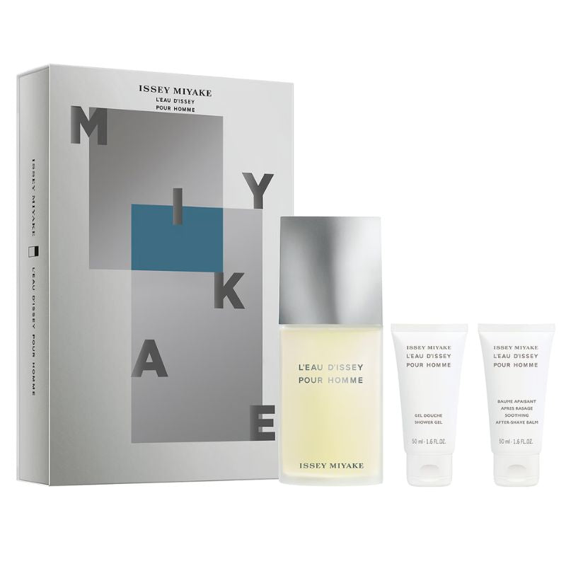 Issey Miyake L'eau D'issey Pour Homme For Men Set EDT 125ml + Soothing After Shave Balm 50ml + Shower Gel 50ml