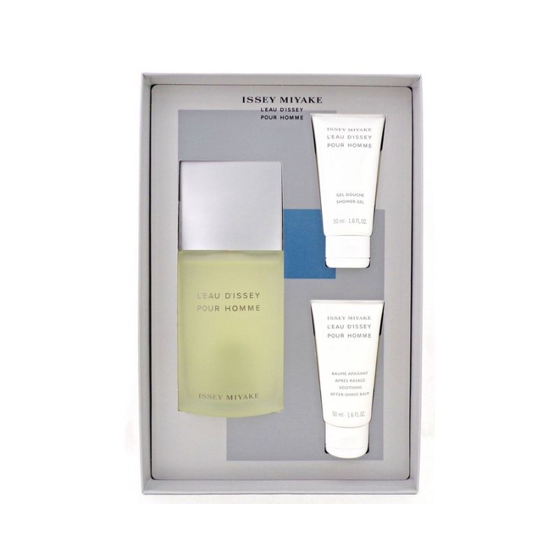 Issey Miyake L'eau D'issey Pour Homme For Men Set EDT 125ml + Soothing After Shave Balm 50ml + Shower Gel 50ml