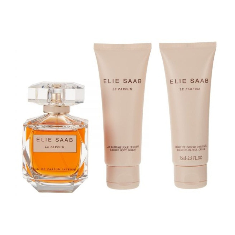 Elie Saab Le Perfume Gift Set for Women EDP 90 ml + Body Lotion 75 ml +  Shower Cream 75 ml