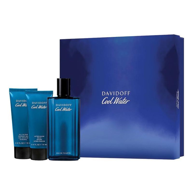 Davidoff Cool Water For Men Set EDT 125ml + After Shave Balm 75ml + All In One Shower Gel 75ml