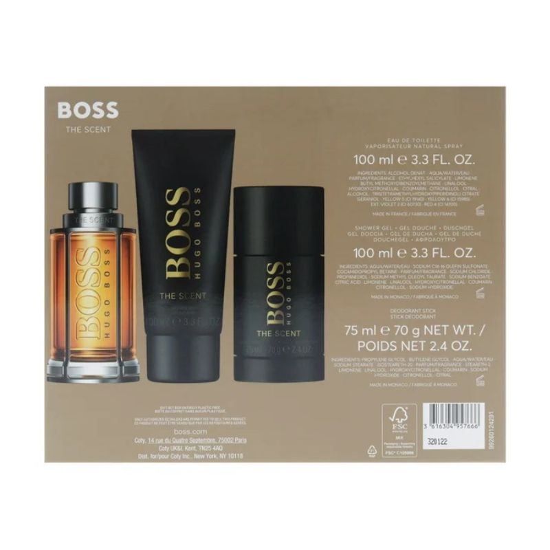 Hugo Boss The Scent For Men Set EDT 100ml + Deo Stick 75ml + Shower Gel 100ml