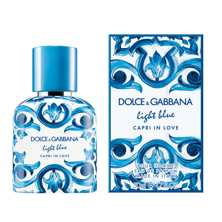 Dolce & Gabbana Light Blue Capri In Love Pour Homme Eau De Parfum For Men - Woody Aromatic Perfume 50ml