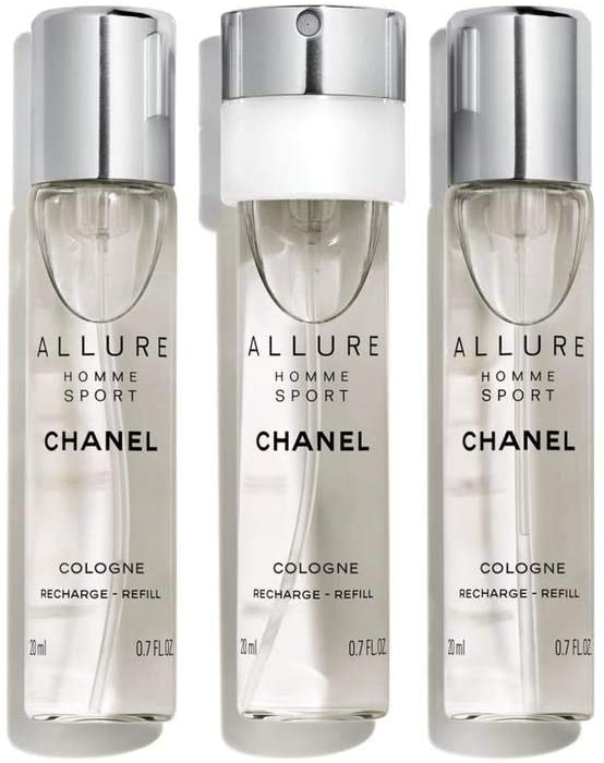 CHANEL ALLURE HOMME SPORT COLOGNE FOR MEN EDT 3x20 ml TRAVEL SPRAY
