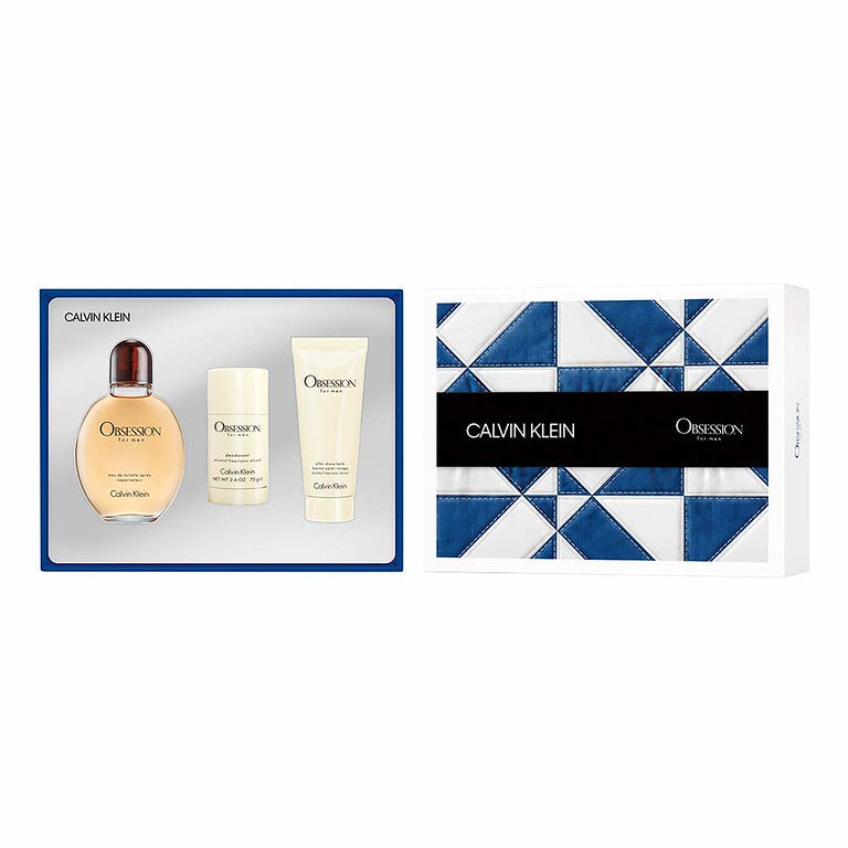 CALVIN KLEIN OBSESSION EDT 3 PCS GIFT SET FOR MEN