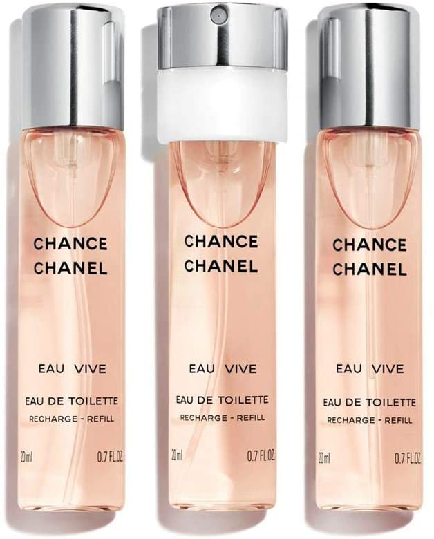 CHANEL CHANCE EAU VIVE FOR WOMEN EDT 3x20 ml TRAVEL SPRAY REFILL FR
