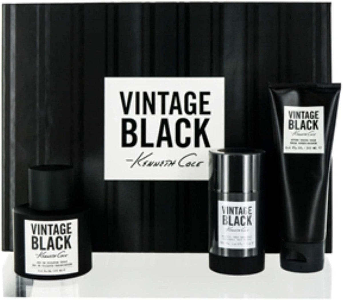Kenneth Cole Vintage Black Gift Set For Men EDP 100 + After Shave Balm 100ml + Deodorant Stick 75ml