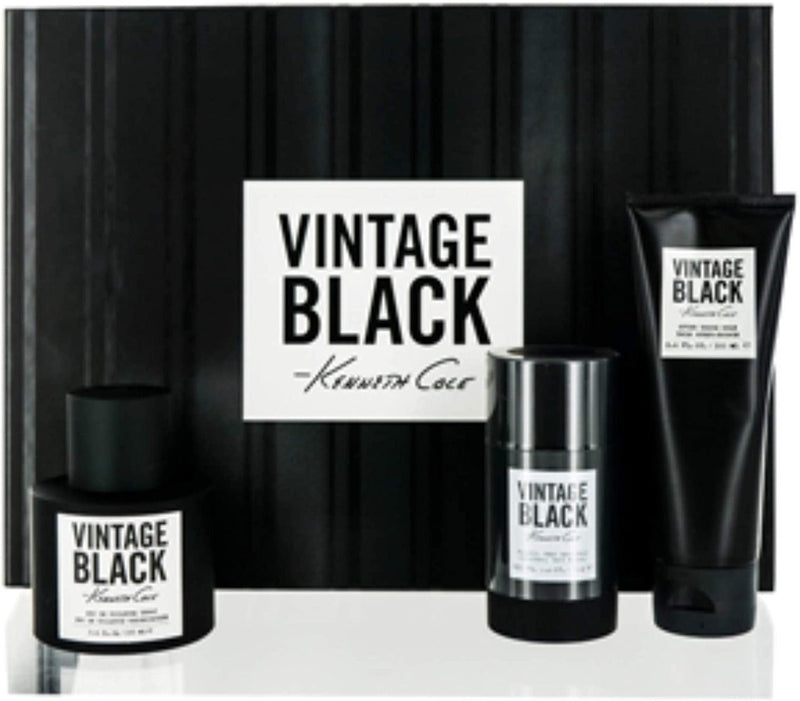 Kenneth Cole Vintage Black Gift Set For Men EDP 100 + After Shave Balm 100ml + Deodorant Stick 75ml