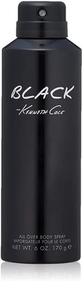 Kenneth Cole Black Body Spray For Men, 6.0 Oz