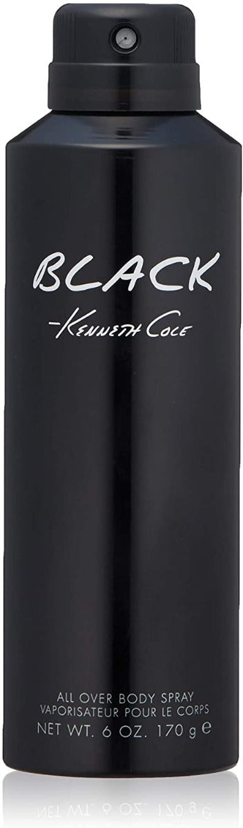 Kenneth Cole Black Body Spray For Men, 6.0 Oz
