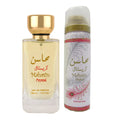 Lattafa Mahasin Crystal giftset perfume for men and woman EDP, 100ML+Deo 200ml