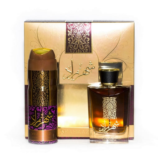 Lattafa Shahrazad 2 Pieces Gift set For ,Women , EDP 100 ml +200ml Deo