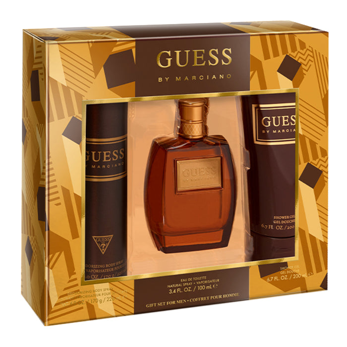 Guess By Marciano Men  Set EDT100ml+ Deo Body Spray 226ml + Shower Gel 200ml For Men