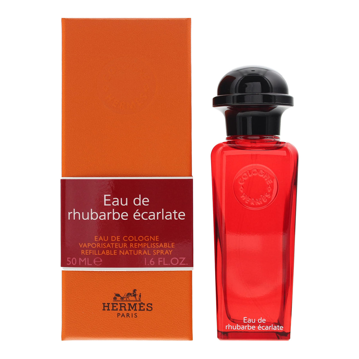 Hermes Eau De Rhubarbe Ecarlate Eau De Cologne For Unisex - Fresh?Fruity Perfume 50ml Refillable