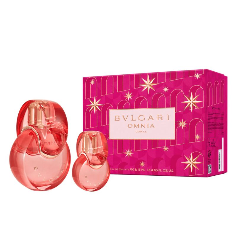 Bvlgari Omnia Coral For Women Set EDT 100ml + EDT 15ml (D)