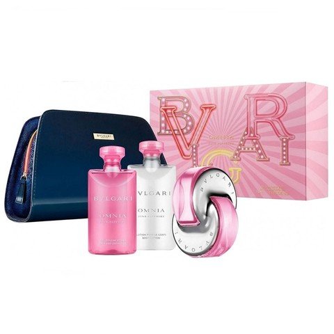 Bvlgari Omnia Sapphire Pink by Bvlgari, Multicolor 4 piece Gift set for Women