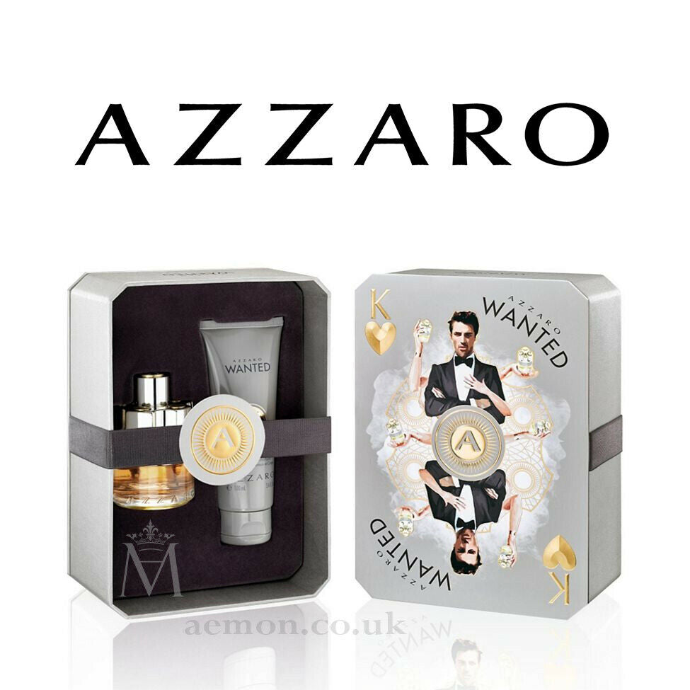 AZZARO WANTED SET EDT 50 ml + HAIR&BODY SHAMPOO 100 ml ,Men
