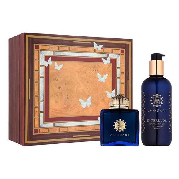 Amouage Interlude 2Pcs  Perfume Gift Set For Women (100ml Eau De Parfum + 300ml Body lotion)