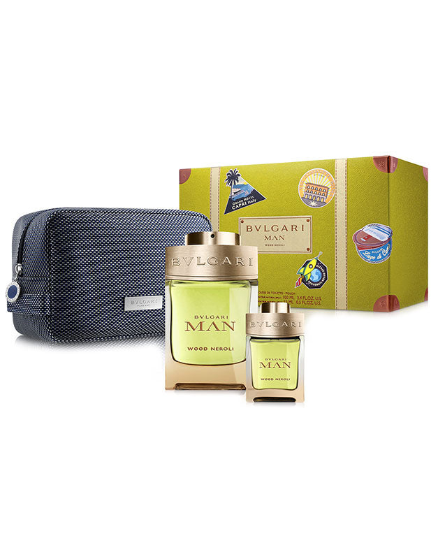 Bvlgari Wood Neroli For Men EDP 100ml+15ml+Pouch Set
