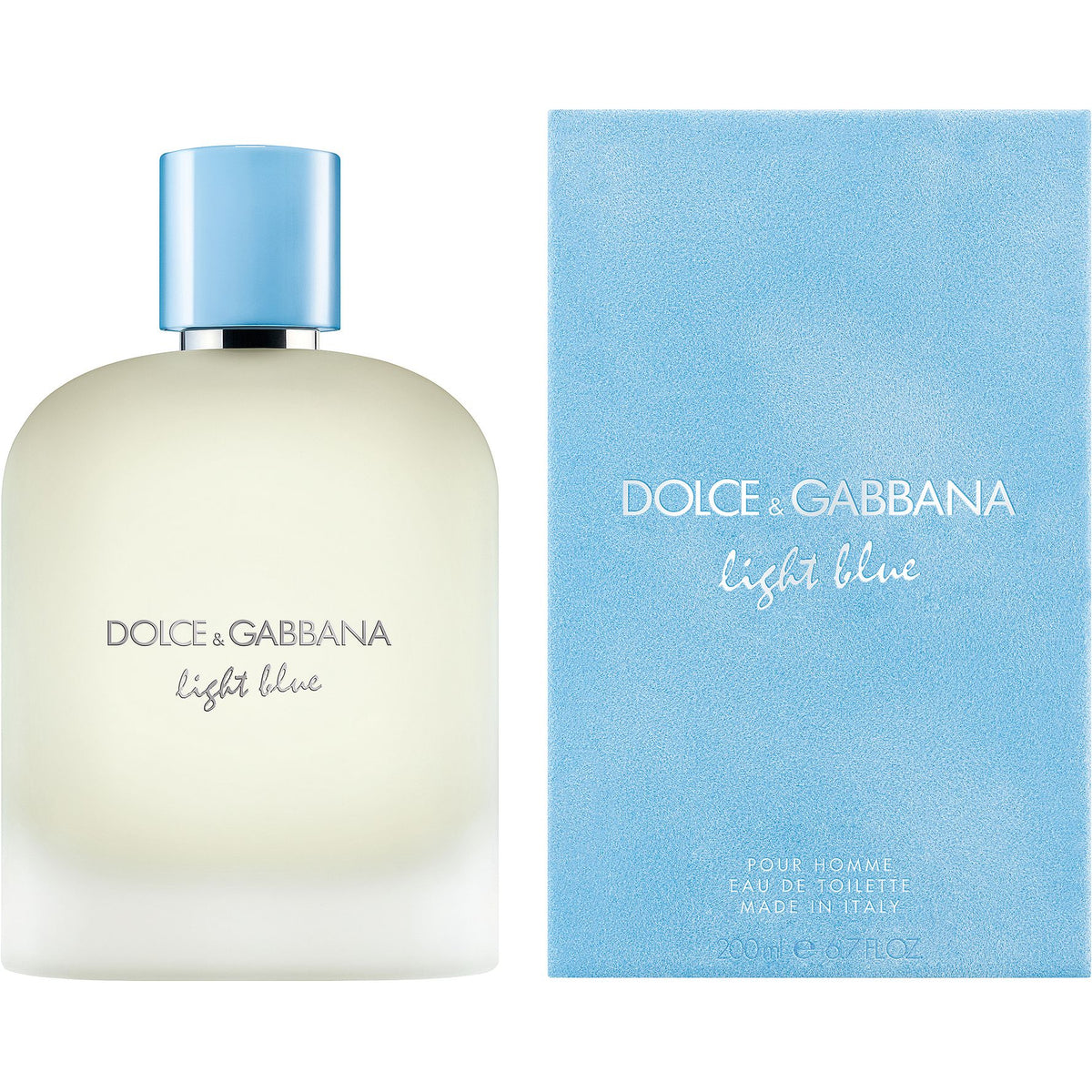 Dolce & Gabbana Light Blue Pour Homme Eau De Toilette For Men -  Citrus Aromatic Perfume 200ml