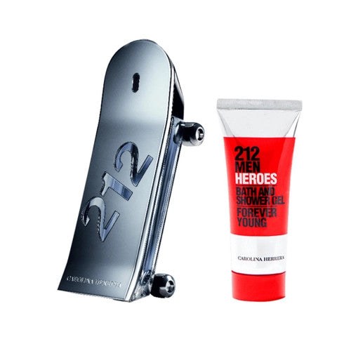 Carolina Herrera 212 Heroes Forever Young Men  Set EDT 90ml + Bath& shower Gel 100ml For Men